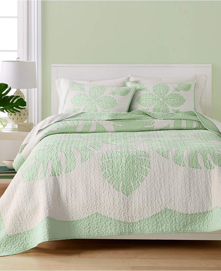 Martha Stewart Collection Maui Medallion Cotton King Quilt, Created for Macy's