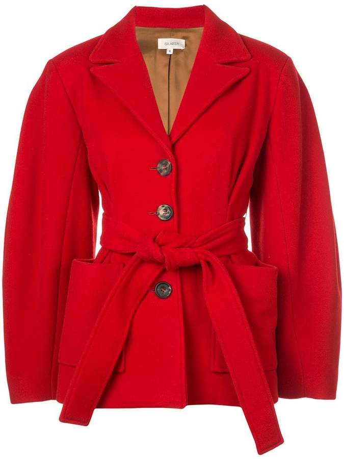 belted fitted coat