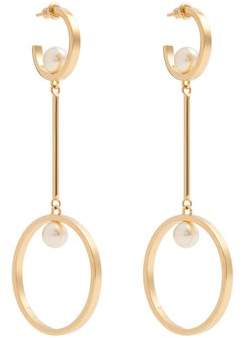 Darcey pearl-embellished drop earrings
