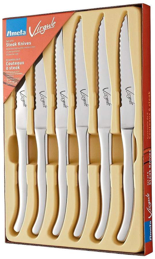 Virgule 6-Piece Steak Knife Set - Stainless Steel