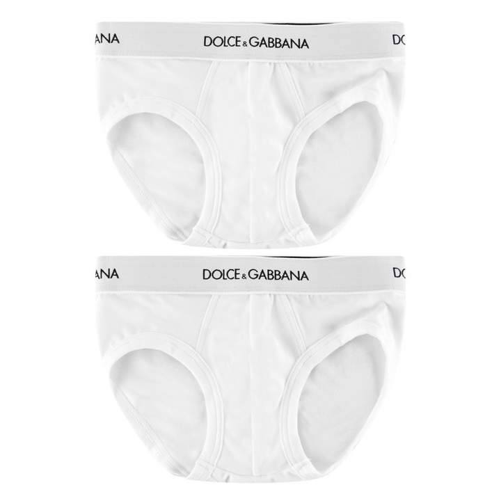 Dolce & GabbanaWhite Cotton Underpants Set (2 Pack)