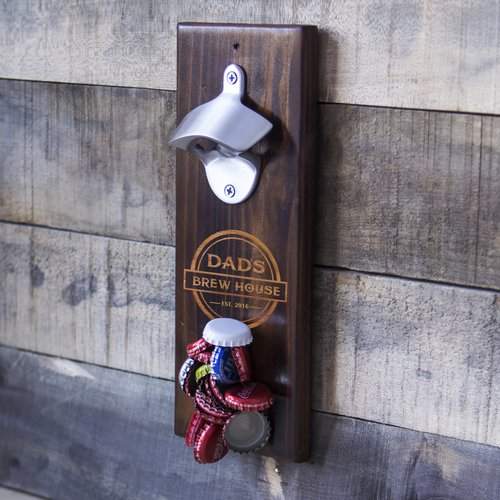 Cathys Concepts Personalized Dad's Brew House Wall Mount Bottle Opener