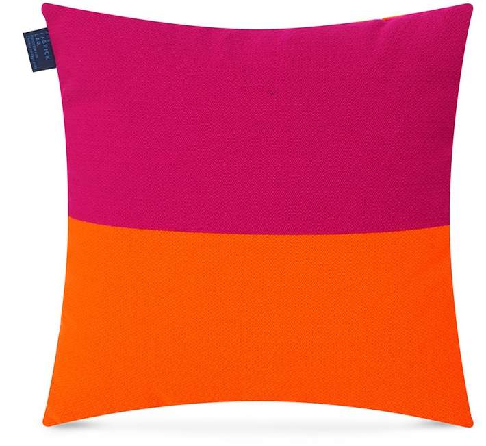 The Fabrick Lab Colourblock cushion - Neon Orange/Neon Fuchsia