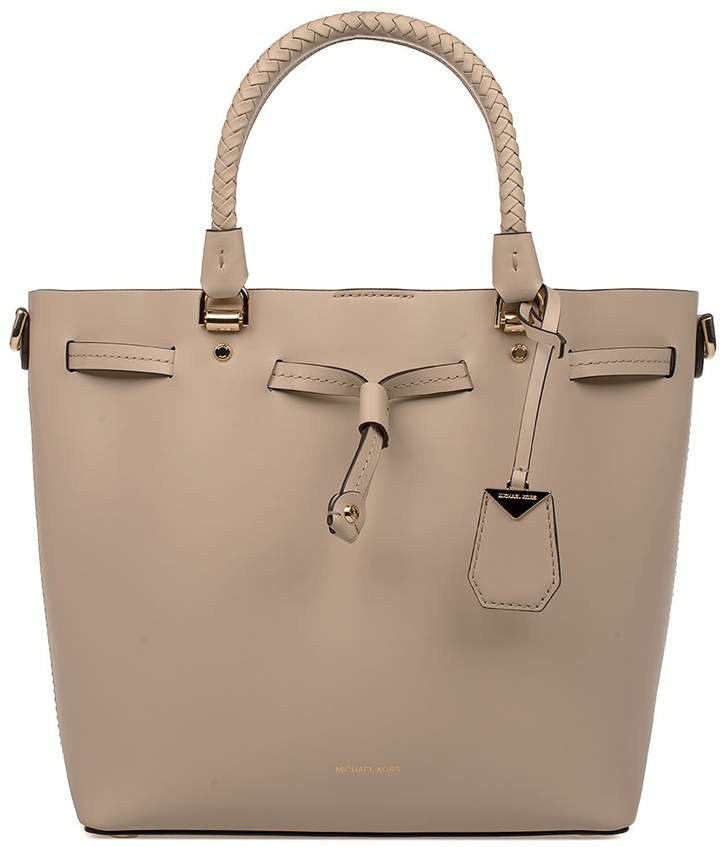 Michael Kors Oat Blakely Leather Top Handle Bag - NATURAL - STYLE