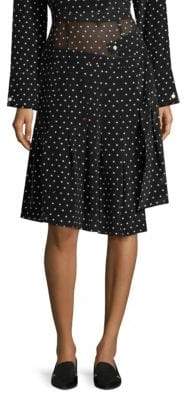 Sandy Liang Asymmetric Polka Dot Skirt