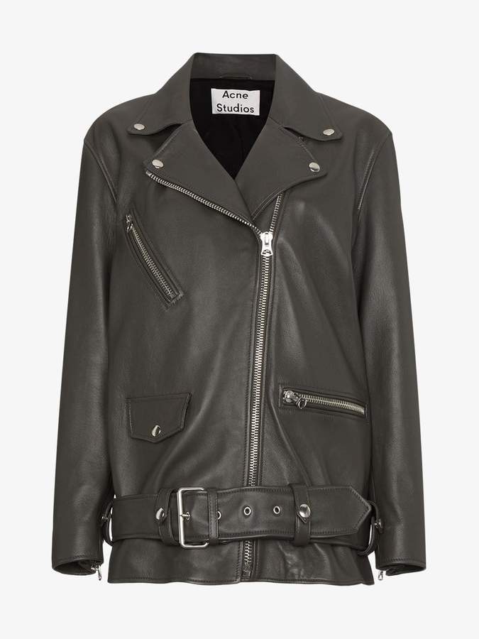 Myrtle Long Leather Jacket