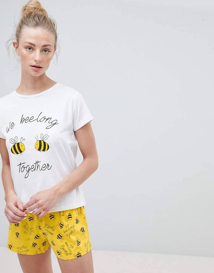 'We Bee Long Together' Pajama Shorts Set