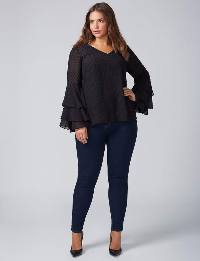 Tiered Bell-Sleeve Top