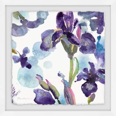 Wayfair 'Little Iris' Framed Watercolor Painting Print