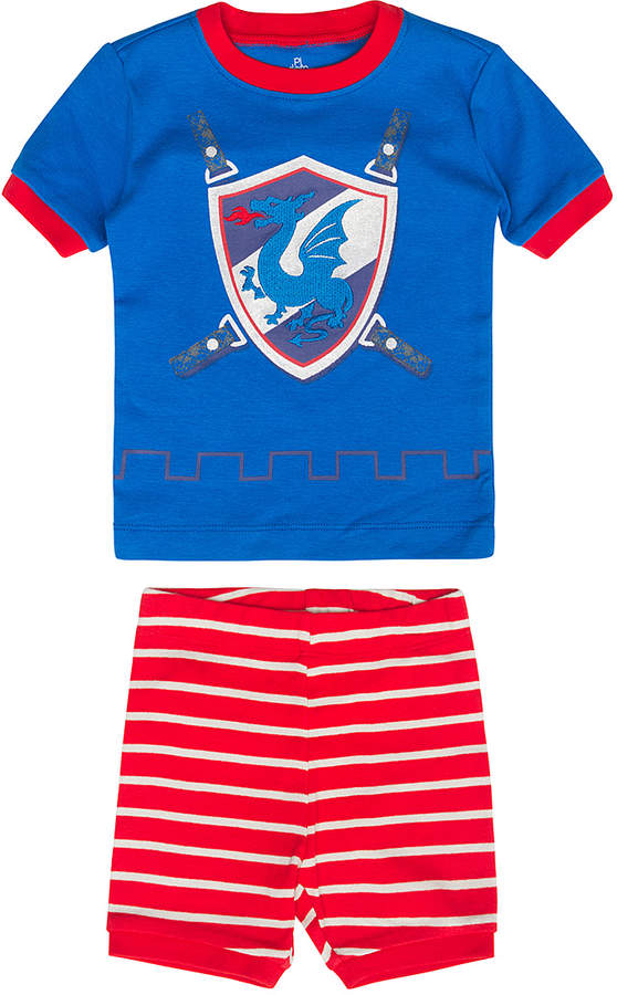 Royal Blue Dragon Shield Pajama Set - Toddler & Boys