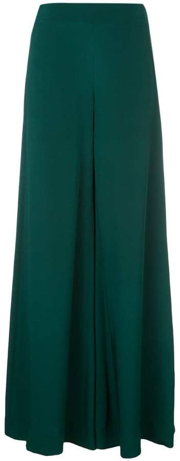 flared crepe trousers