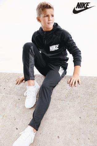 Boys Nike NSW Sportswear Tracksuit - Black