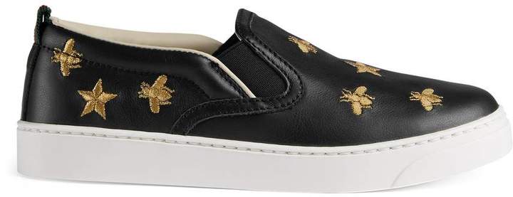 Children's bees and stars leather sneaker