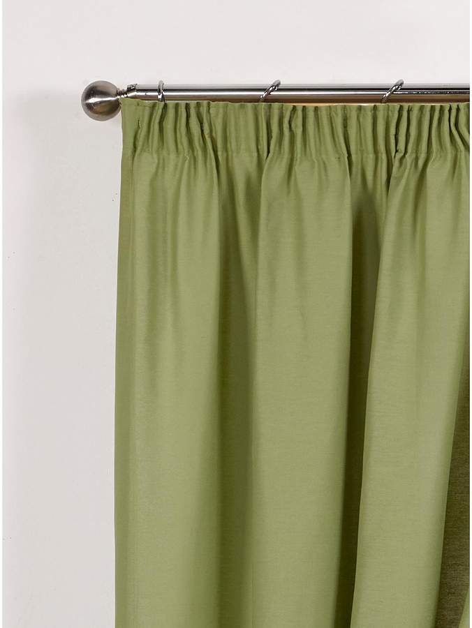 Canvas Lightweight Pencil Pleat Unlined Curtains