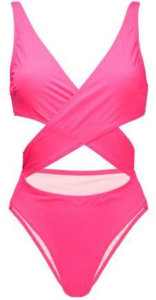 The Poppy Cutout Wrap-Effect Swimsuit