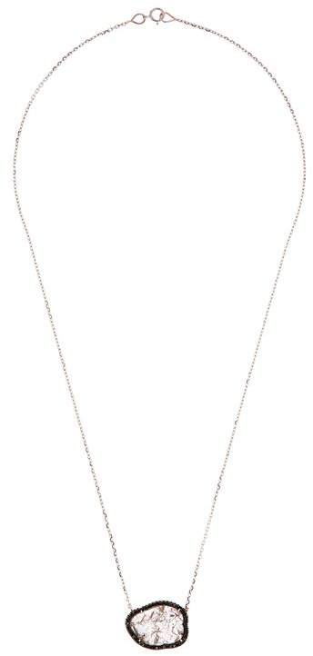 Diamond Slice White Gold Necklace