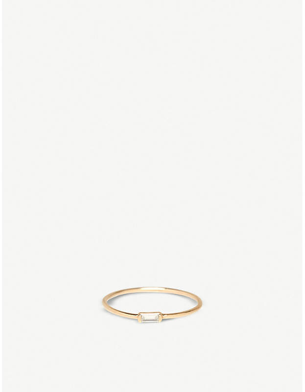The Alkemistry Zoë Chicco 14ct yellow-gold and horizontal diamond ring