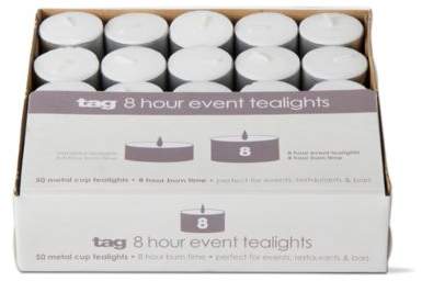 TAG Event Tealight Candles in White (Set of 50)