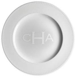 Personalized Pearls Charger Plate