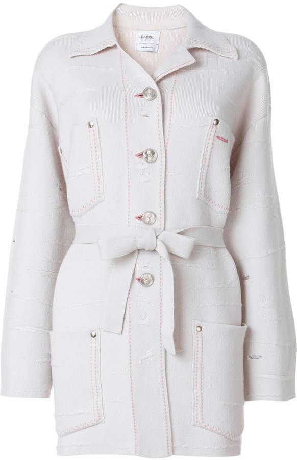 Barrie long belted cardigan
