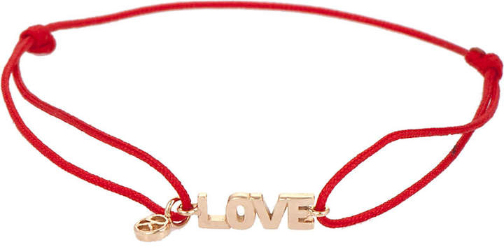 The Alkemistry Kismet by Milka Love 14ct rose gold and red cord bracelet