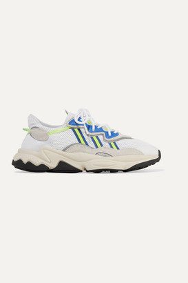 adidas Ozweego Suede And Neoprene-trimmed Mesh Sneakers - White adidas Ozweego Suede And Neoprene-trimmed Mesh Sneakers - White