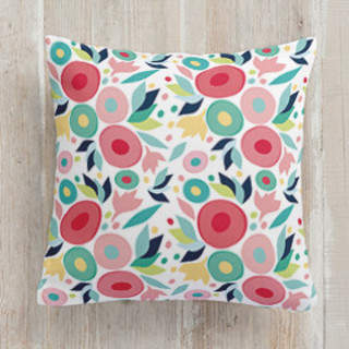 Floral Pattern Square Pillow