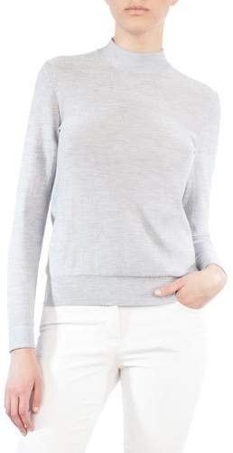 Mock-Neck Cashmere-Blend Sweater