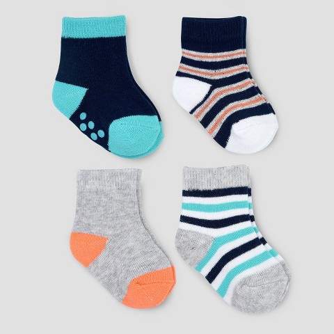 Just One You made by carter Baby Boys' 4pk Car Crew Socks - Just One You® made by carter's Navy/Gray 0-3M