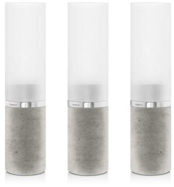Faro Concrete Tealight Holder in Grey (Set of 3)