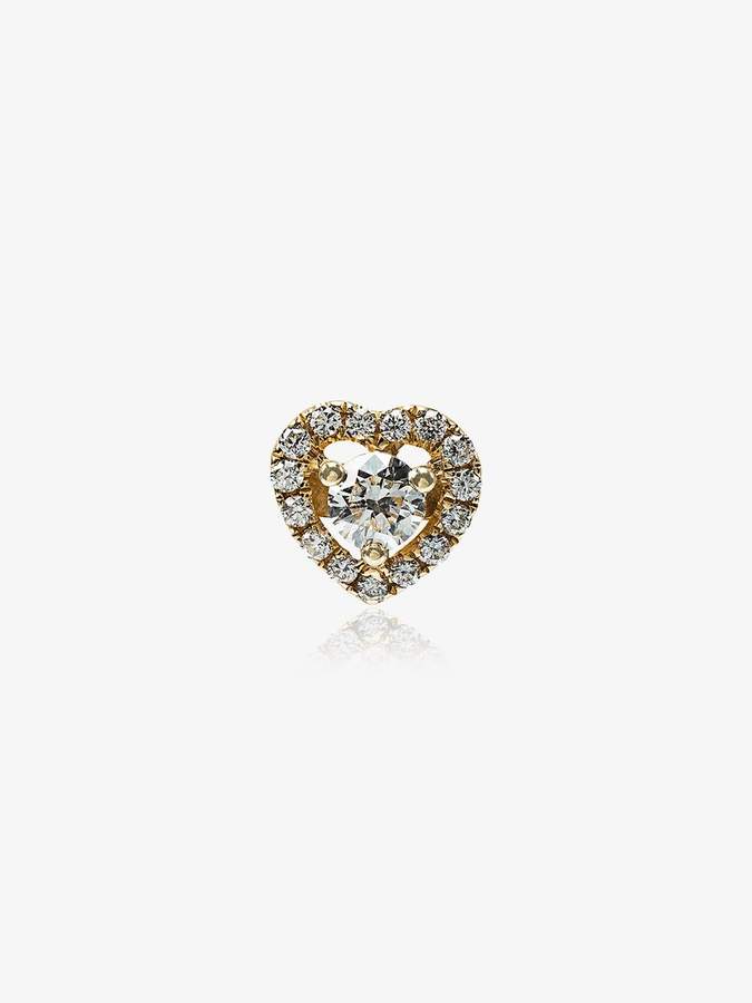 Rosa De La Cruz Diamond Heart Single Stud Earring