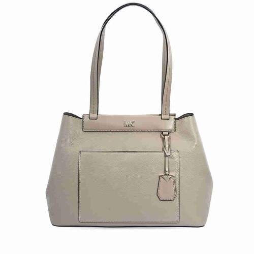 Michael Kors Meredith Medium East/West Bonded Leather Tote- Truffle - ONE COLOR - STYLE