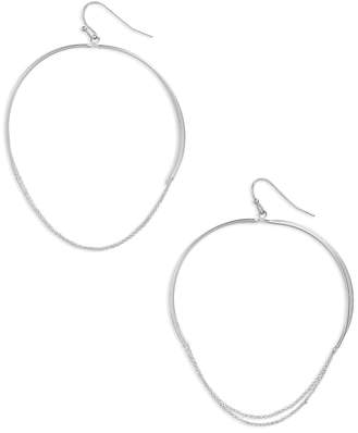 Canvas Jewelry Large Chain Detail Hoop Earrings
