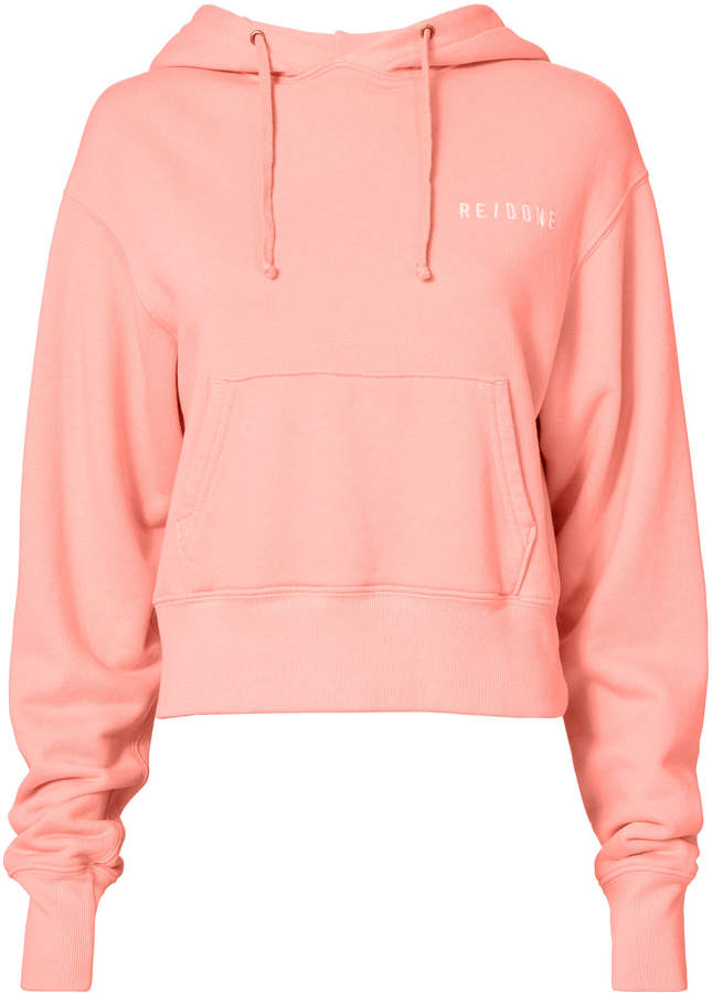 Pink Cropped Hoodie