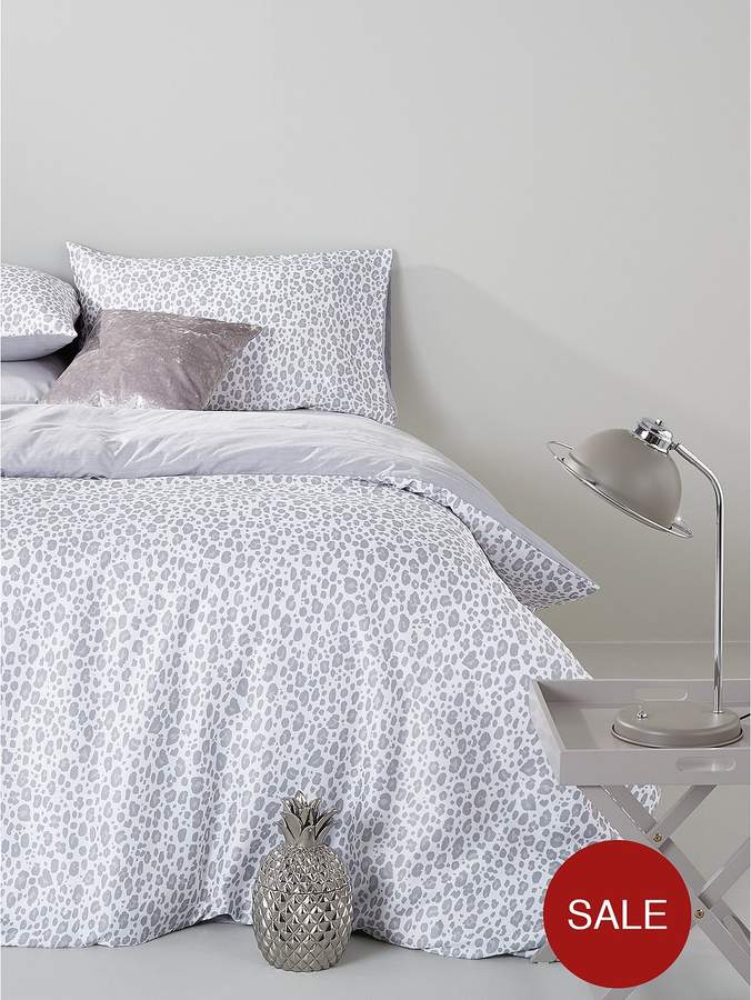 Harper Matt Satin Animal Print Duvet Set