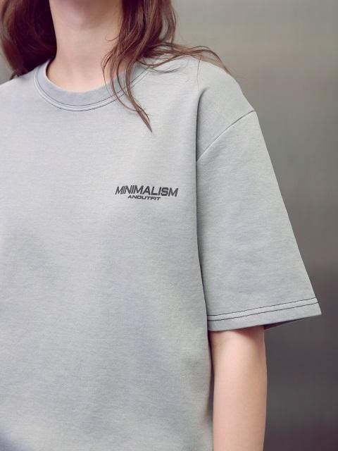 [unisex] Minimalism Pigment T-Shirts Grey