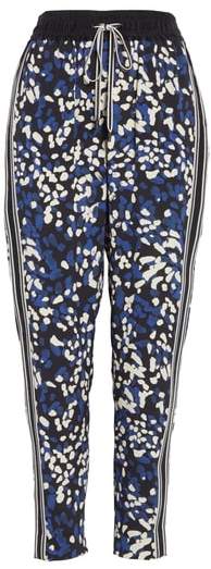 Painted Dot Silk Track Pants