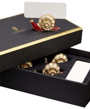 Gold Snail Place Card Holders/Set of 6