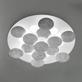Mit Silberfolie besetzt - LED-Deckenlampe Nuvola