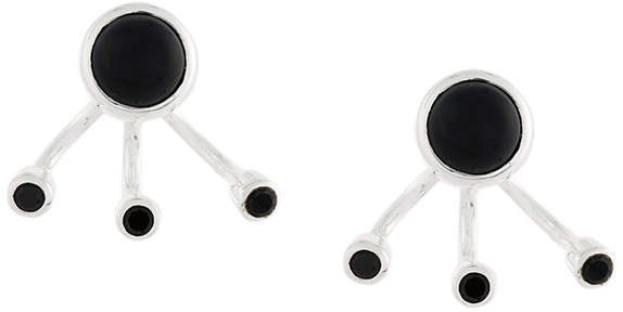 'Three Gravitation' Sterlingsilber-Ohrstecker mit Spinellen