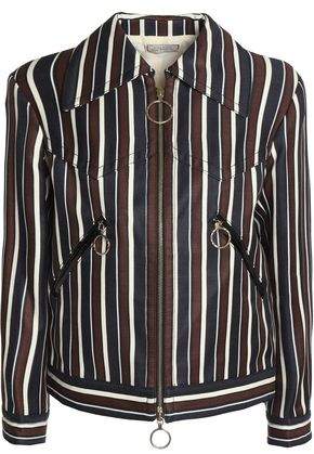 Striped Wool And Silk-Blend Twill Jacket