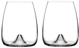 Elegance Set of 2 Fine Crystal Stemless Wine Glasses