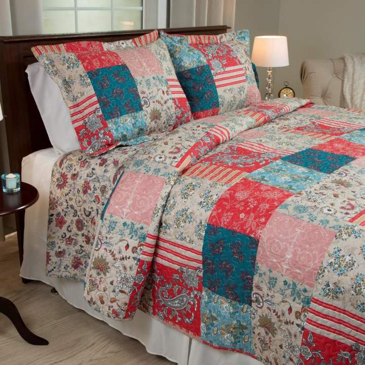 Trademark Global Lavish Home 3-piece Mallory Quilt Set - King