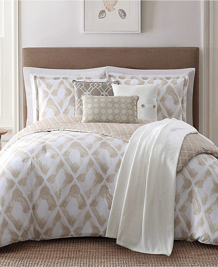 Kennedy Reversible 7-Pc. Geo-Print Full/Queen Comforter Set Bedding