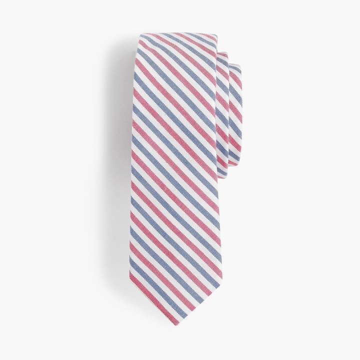 Boys' cotton tie in stripes