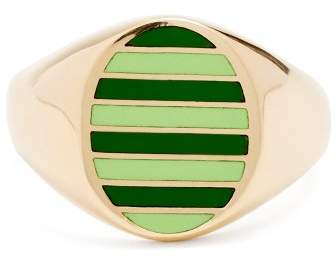 JESSICA BIALES Enamel & yellow-gold ring