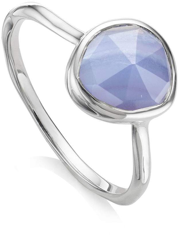 Siren Blue Lace Agate Stacking Ring