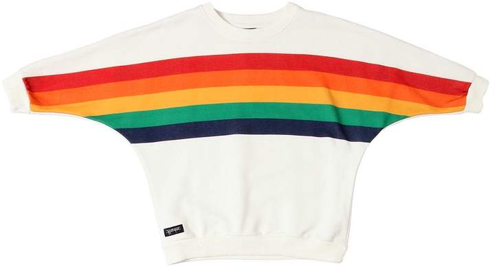 Yporqué Rainbow Printed Cotton Blend Sweatshirt