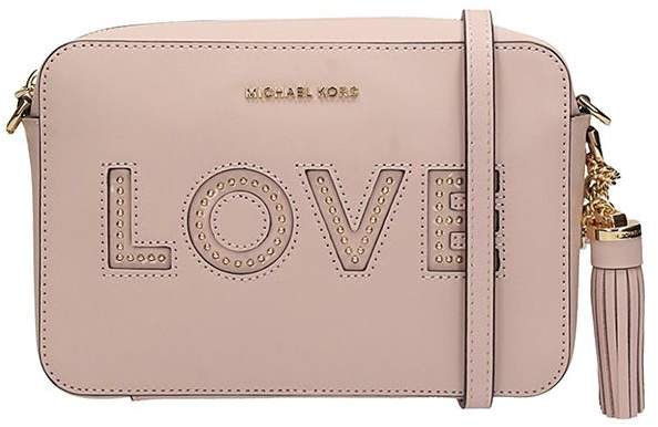 Michael Kors Crossbody Bag In Pink Leather - ROSE-PINK - STYLE