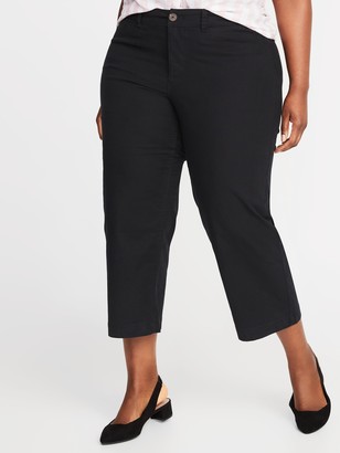 Old Navy High-Waisted Secret-Slim Pockets Plus-Size Wide-Leg Chinos